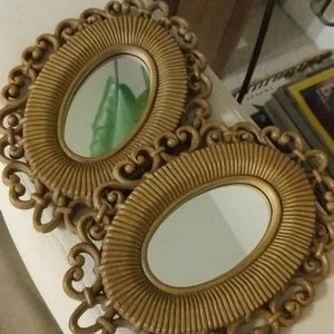 Vintage set of 2 mirrors